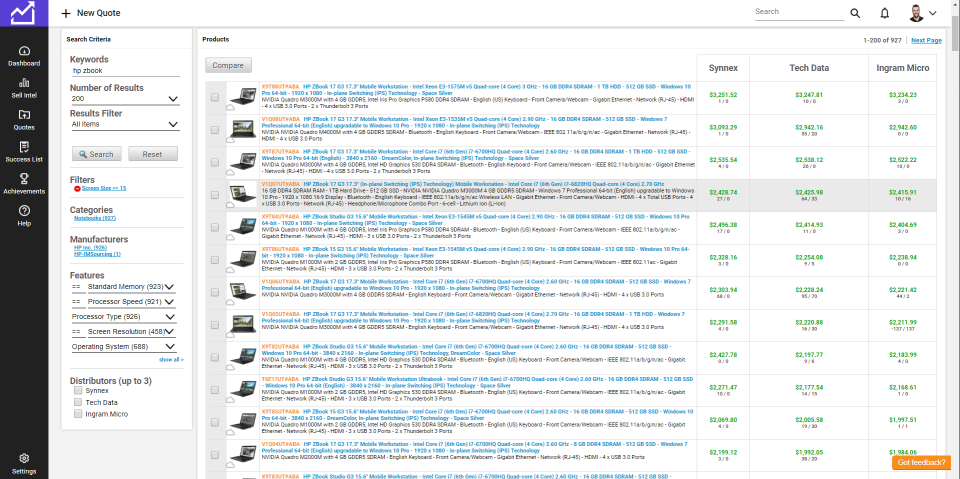 screenshot of ConnectWise CPQ